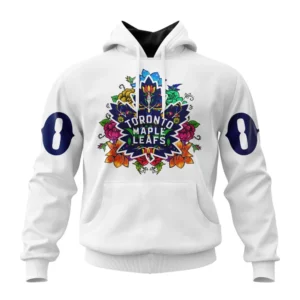 Hoodie NHL Toronto Maple Leafs, Specialized Unisex Kits Dia De Muertos QTNHL080524A313HD