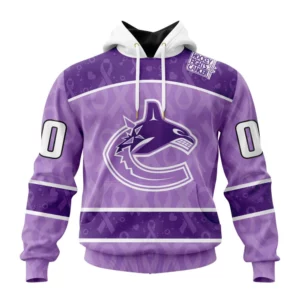 Hoodie NHL Vancouver Canucks New Lavender Hockey Fight Cancer St2301 QTNHL080524A1472HD