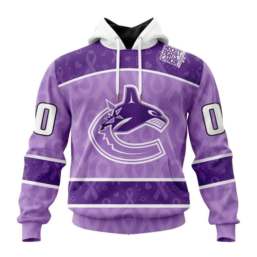 Hoodie NHL Vancouver Canucks New Lavender Hockey Fight Cancer St2301 QTNHL080524A1472HD