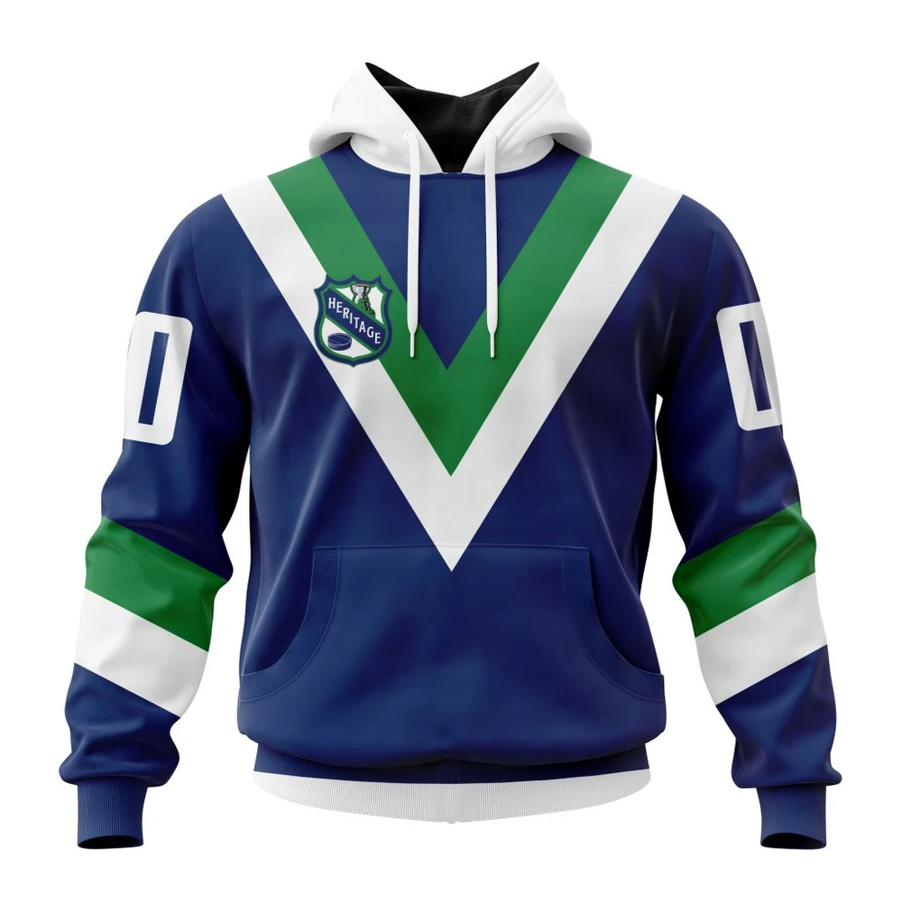Hoodie NHL Vancouver Canucks Personalized Heritage Design St2401 QTNHL080524A650HD