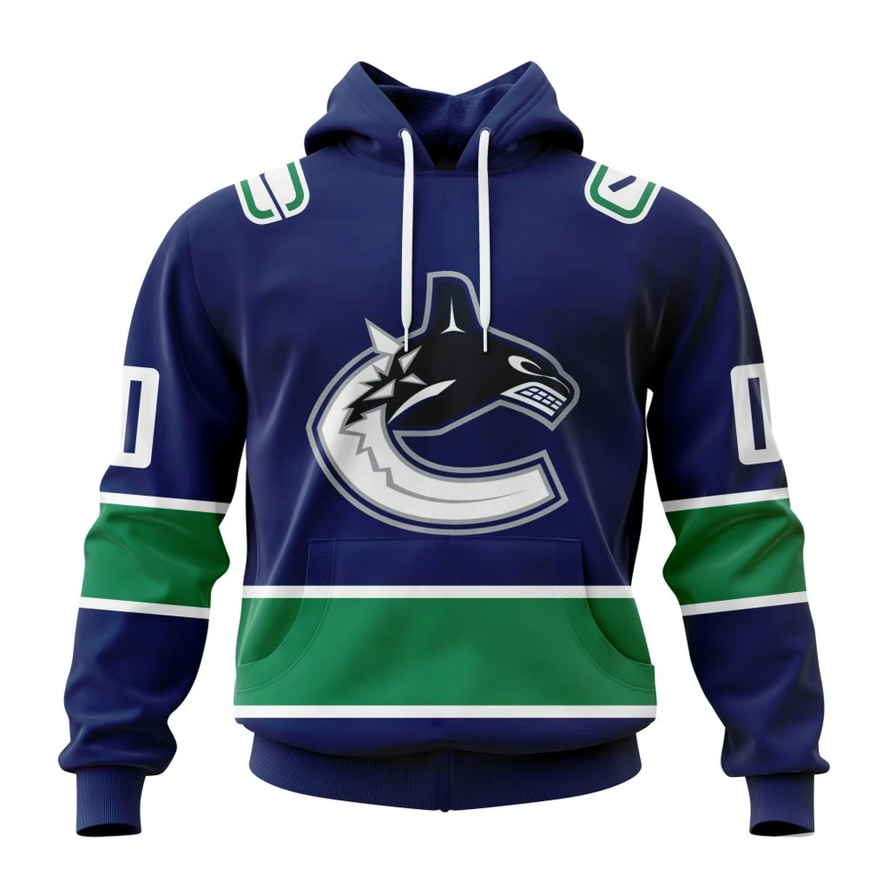 Hoodie NHL Vancouver Canucks Personalized Home Kits QTNHL080524A1533HD