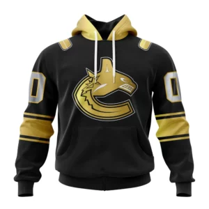 Hoodie NHL Vancouver Canucks Special Black And Gold Design St2401 QTNHL080524A758HD