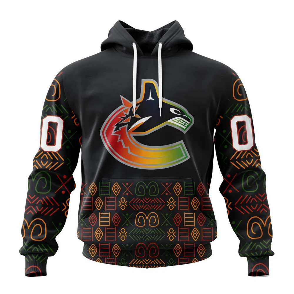 Hoodie NHL Vancouver Canucks Special Design For Black History Month St2401 QTNHL080524A1046HD