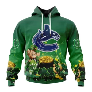 Hoodie NHL Vancouver Canucks Special Design For St. Patrick&apos;s Day St2403 QTNHL080524A888HD