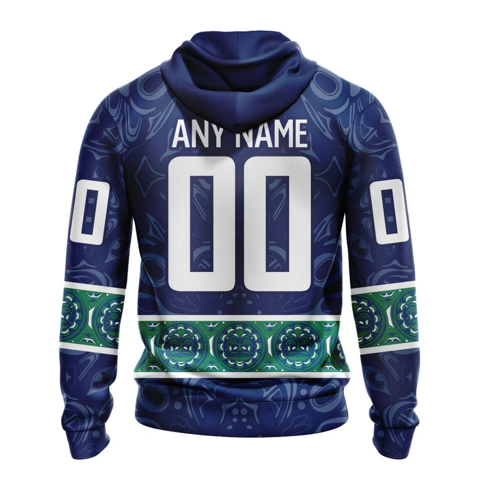 Hoodie NHL Vancouver Canucks Special Design With Canadian Aboriginal Art QTNHL080524A60HD - Image 2
