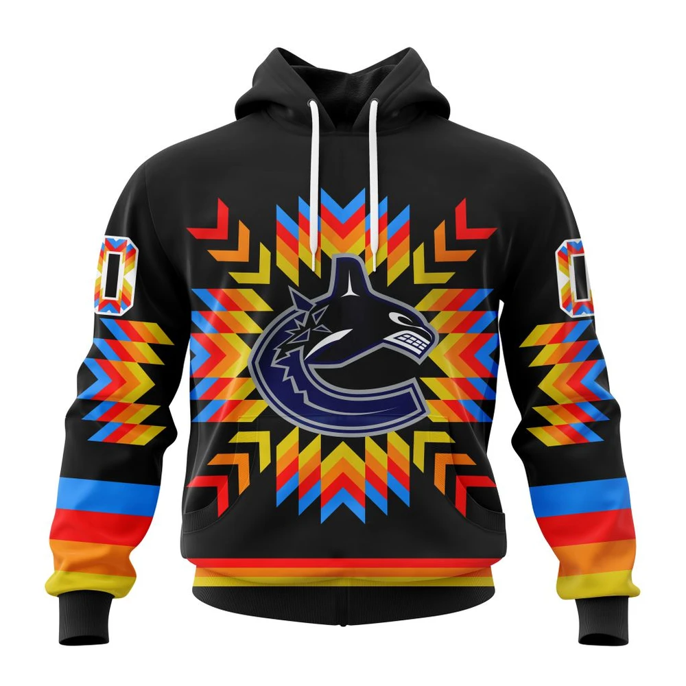Hoodie NHL Vancouver Canucks Special Design With Native Pattern St2306 QTNHL080524A1014HD