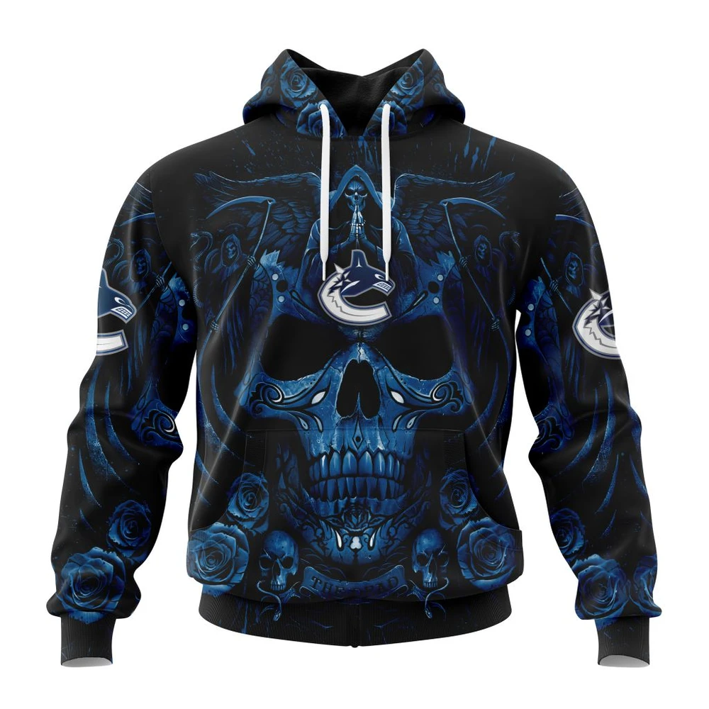 Hoodie NHL Vancouver Canucks Special Design With Skull Art St2203 QTNHL080524A3117HD