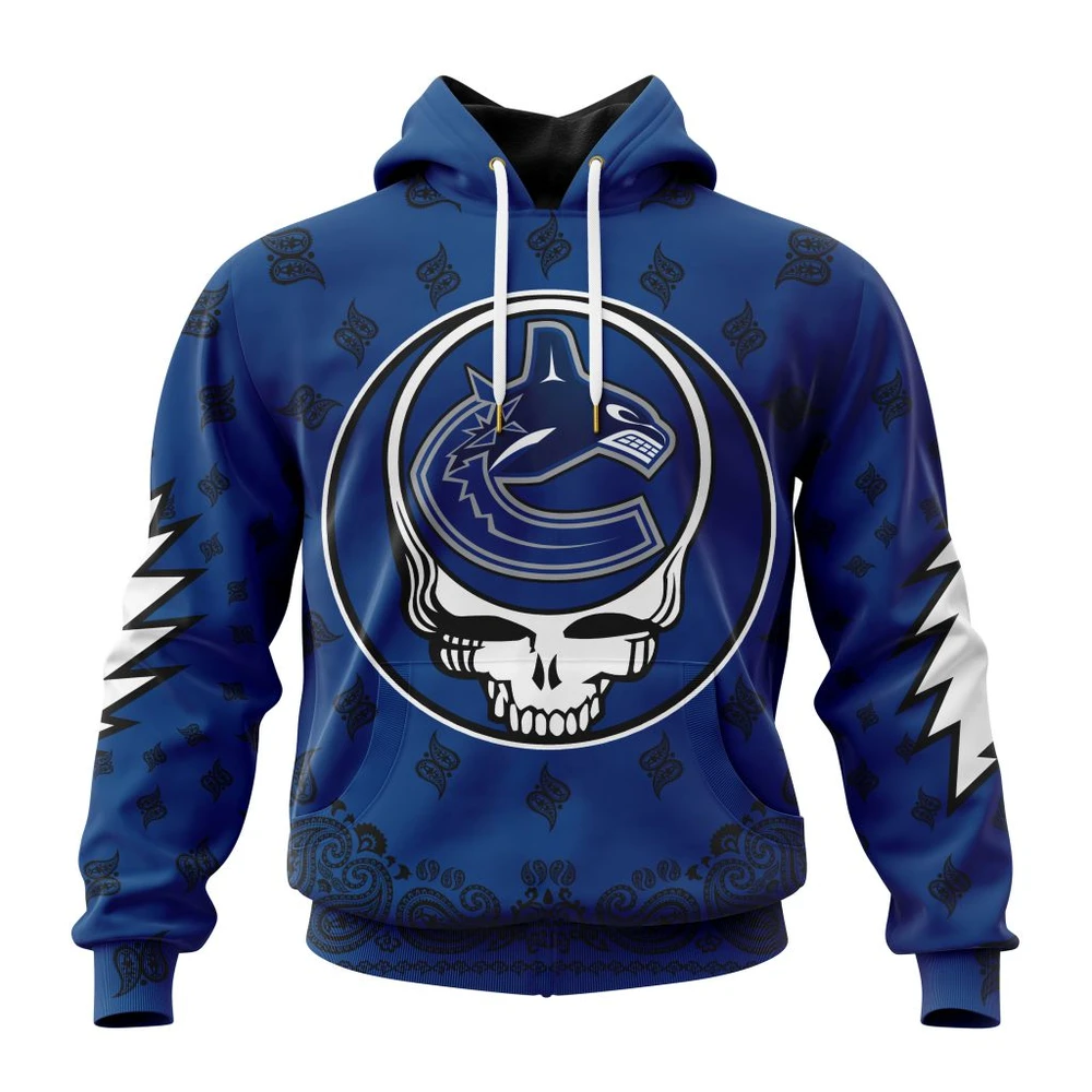 Hoodie NHL Vancouver Canucks Special Grateful Dead Design St2303 QTNHL080524A1901HD