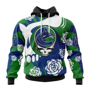 Hoodie NHL Vancouver Canucks Special Grateful Dead Design St2305 QTNHL080524A1265HD