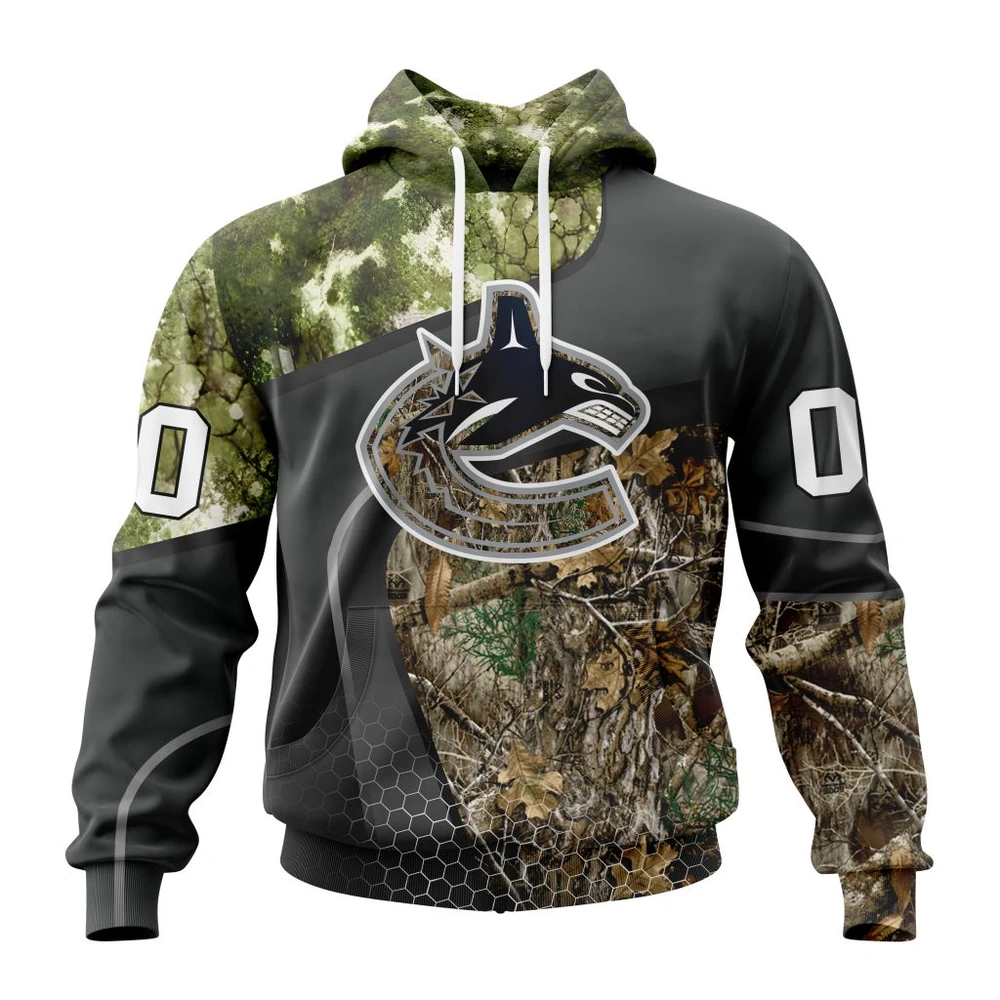 Hoodie NHL Vancouver Canucks Special Hunting Camo Design St2302 QTNHL080524A1302HD