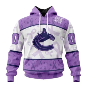 Hoodie NHL Vancouver Canucks Special Lavender Fight Cancer St2201 QTNHL080524A341HD