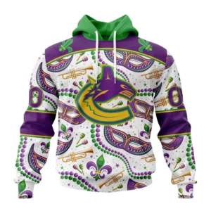Hoodie NHL Vancouver Canucks Special Mardi Gras Design St2401 QTNHL080524A726HD