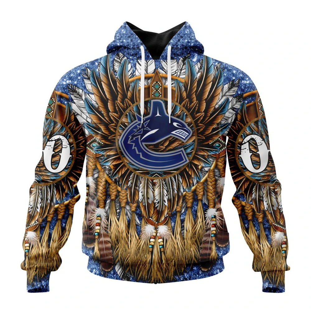 Hoodie NHL Vancouver Canucks Special Native Costume Design St2201 QTNHL080524A2728HD
