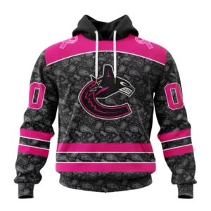 Hoodie NHL Vancouver Canucks Special Pink In The Rink Fight Breast Cancer St2301 QTNHL080524A248HD