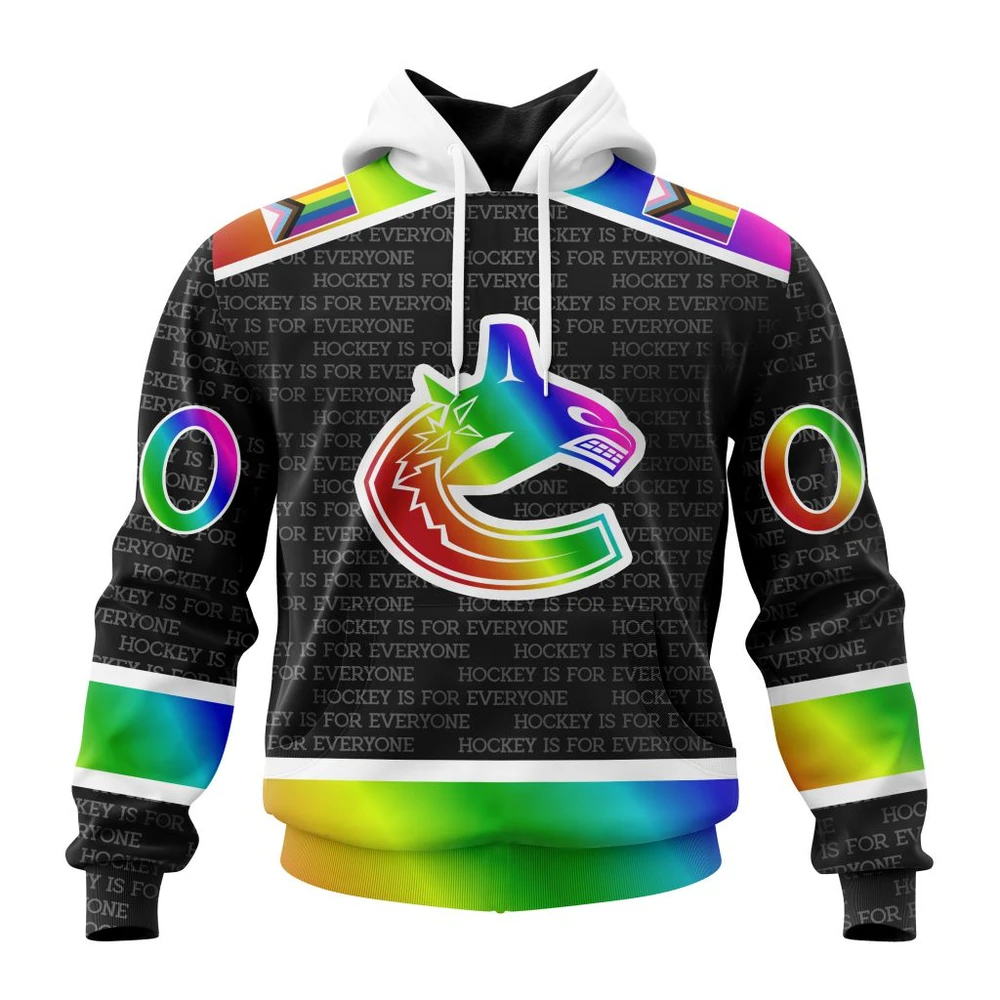 Hoodie NHL Vancouver Canucks Special Pride Design Hockey Is For Everyone QTNHL080524A2699HD