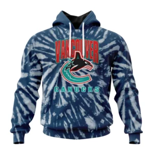Hoodie NHL Vancouver Canucks Special Retro Vintage Tie Dye St2201 QTNHL080524A3060HD