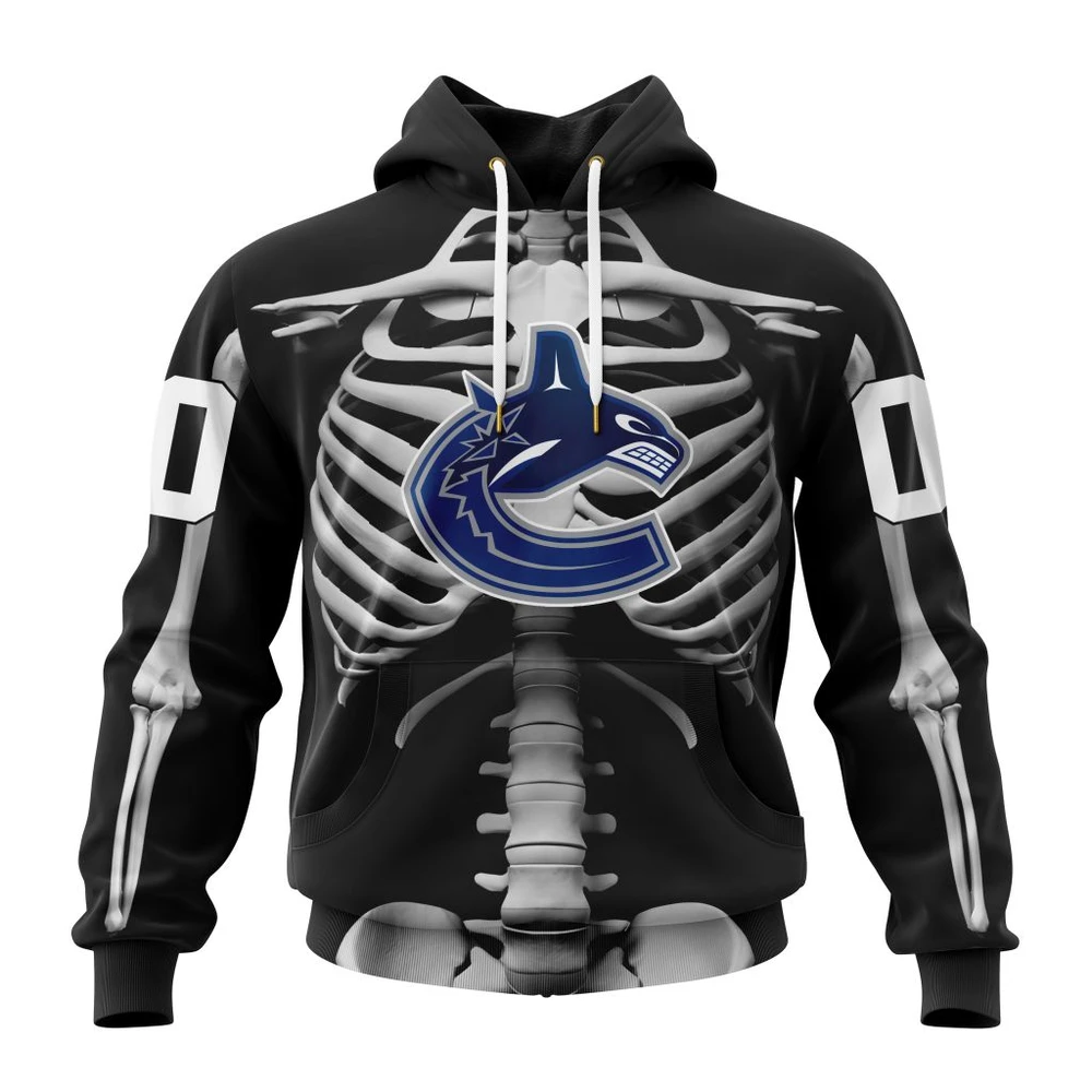 Hoodie NHL Vancouver Canucks Special Skeleton Costume For Halloween St2301 QTNHL080524A2015HD