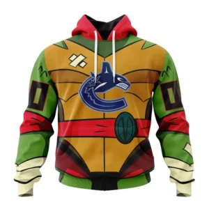 Hoodie NHL Vancouver Canucks Special Teenage Mutant Ninja Turtles Design St2301 QTNHL080524A2259HD