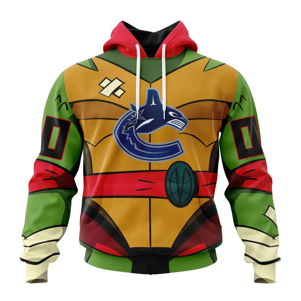 Hoodie NHL Vancouver Canucks Special Teenage Mutant Ninja Turtles Design St2301 QTNHL080524A2259HD
