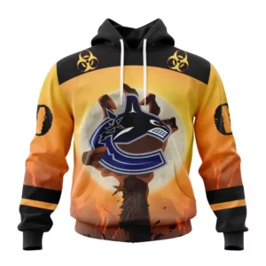 Hoodie NHL Vancouver Canucks Special Zombie Design For Halloween St2305 QTNHL080524A1926HD