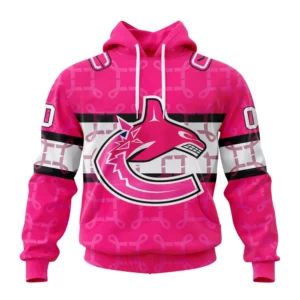 Hoodie NHL Vancouver Canucks, Specialized Design I Pink I Can! In October We Wear Pink Breast Cancer QTNHL080524A3609HD