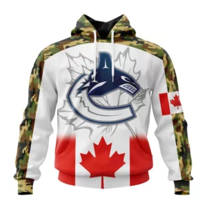 Hoodie NHL Vancouver Canucks, Specialized Design With Our Canada Flag QTNHL080524A3431HD