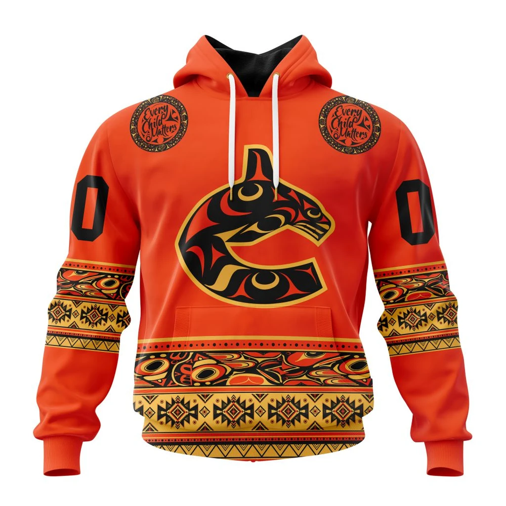 Hoodie NHL Vancouver Canucks, Specialized National Day For Truth And Reconciliation QTNHL080524A339HD