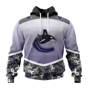 Hoodie NHL Vancouver Canucks, Specialized Sport Fights Again All Cancer V0122 QTNHL080524A3346HD