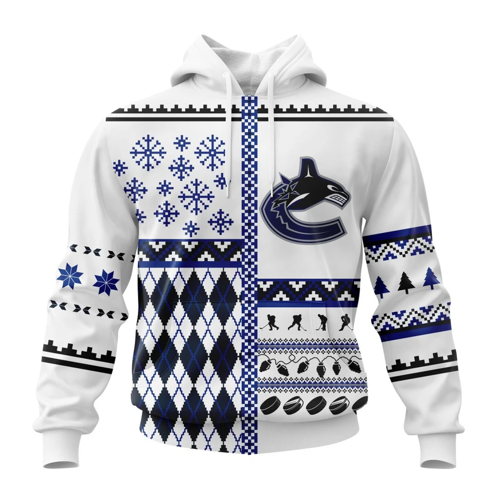 Hoodie NHL Vancouver Canucks, Specialized Unisex Christmas Is Coming V01 QTNHL080524A2900HD