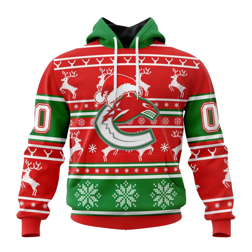Hoodie NHL Vancouver Canucks, Specialized Unisex Christmas Is Coming V02 QTNHL080524A2949HD