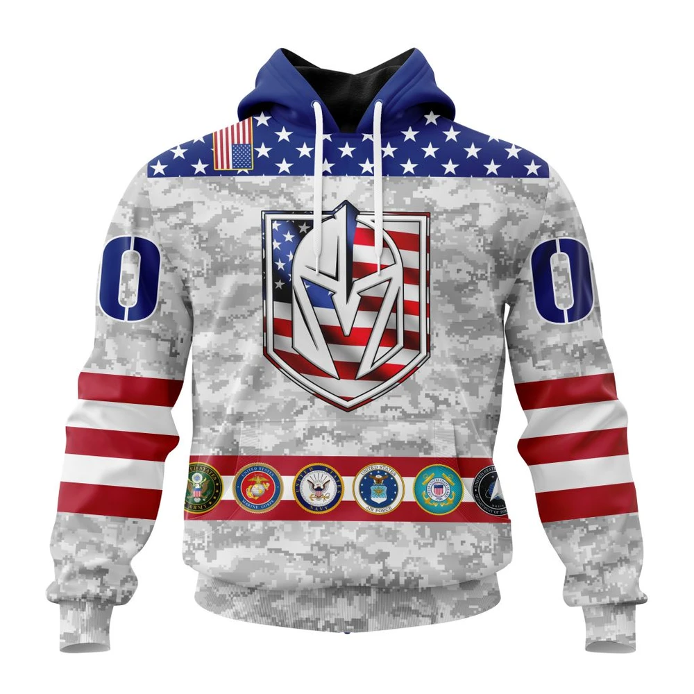 Hoodie NHL Vegas Golden Knights Armed Forces Appreciation St2201 QTNHL080524A2759HD
