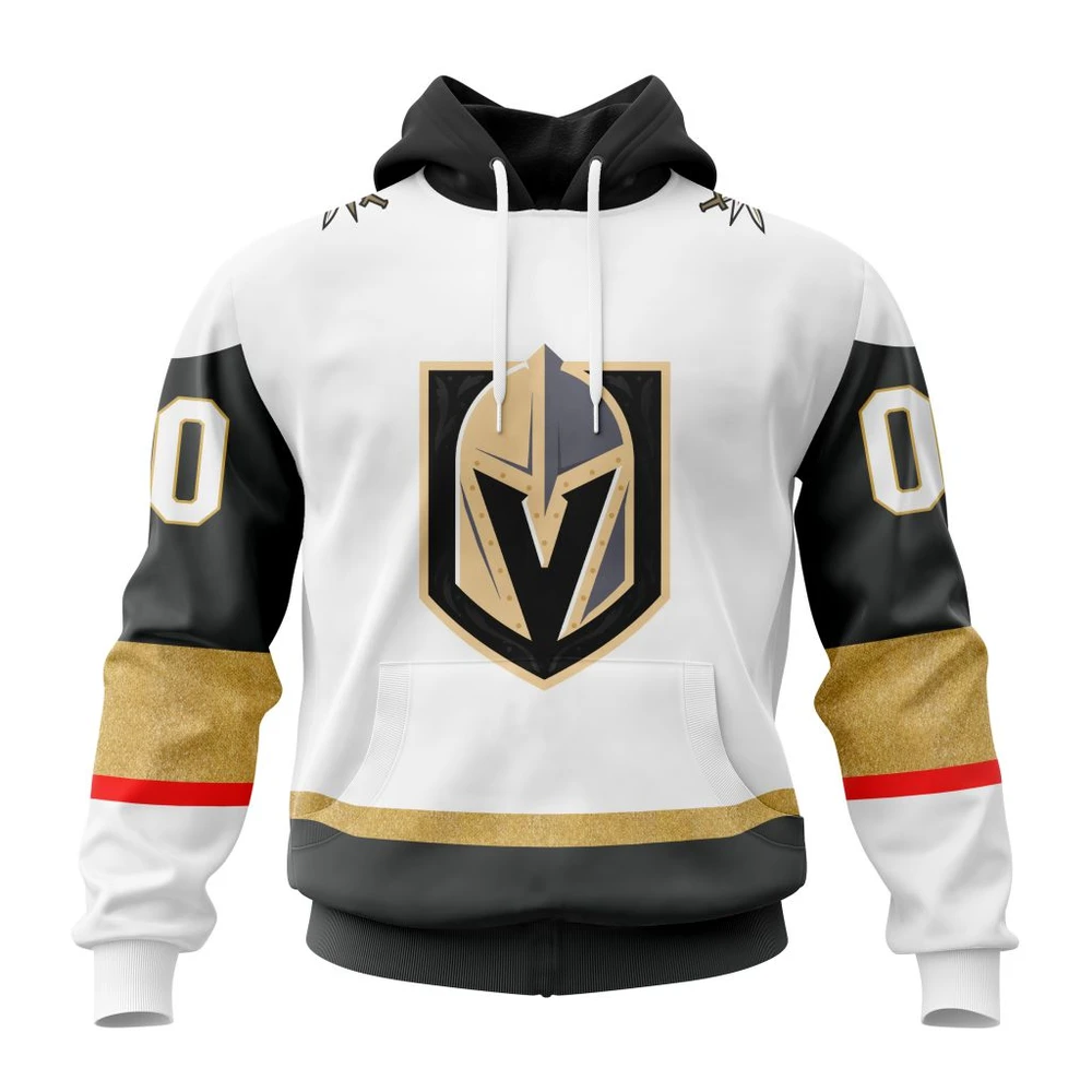 Hoodie NHL Vegas Golden Knights Personalized White Away Kits QTNHL080524A1429HD