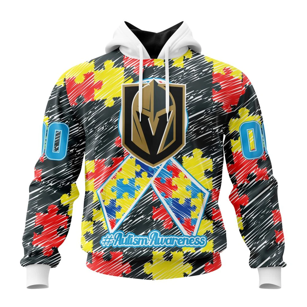 Hoodie NHL Vegas Golden Knights Special Autism Awareness Design St2201 QTNHL080524A2462HD