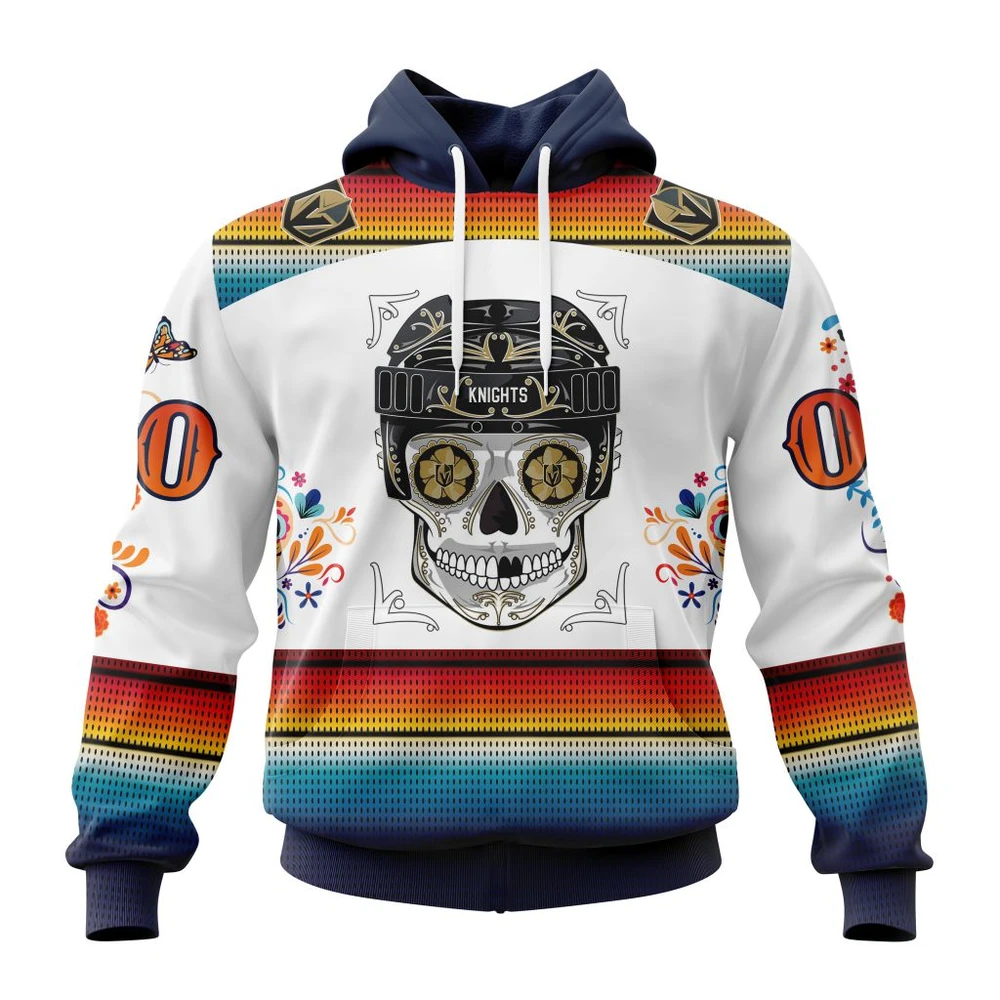 Hoodie NHL Vegas Golden Knights Special Design For Dia De Los Muertos St2301 QTNHL080524A199HD