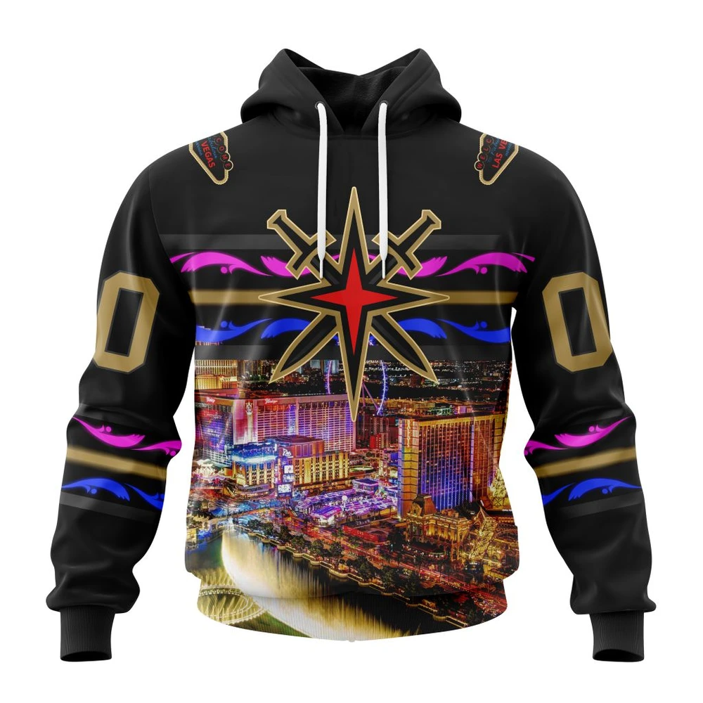 Hoodie NHL Vegas Golden Knights Special Design With Las Vegas Strip St2301 QTNHL080524A4081HD