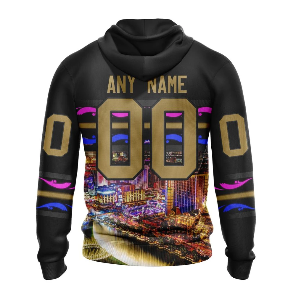 Hoodie NHL Vegas Golden Knights Special Design With Las Vegas Strip St2301 QTNHL080524A4081HD - Image 2