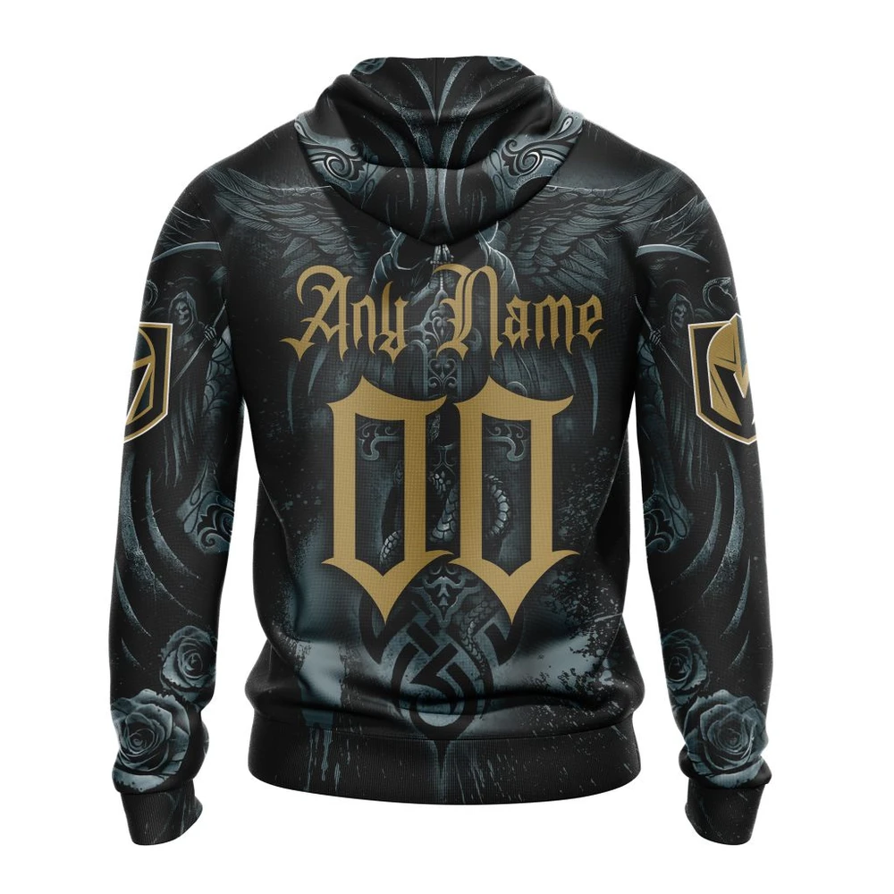 Hoodie NHL Vegas Golden Knights Special Design With Skull Art St2203 QTNHL080524A3116HD - Image 2