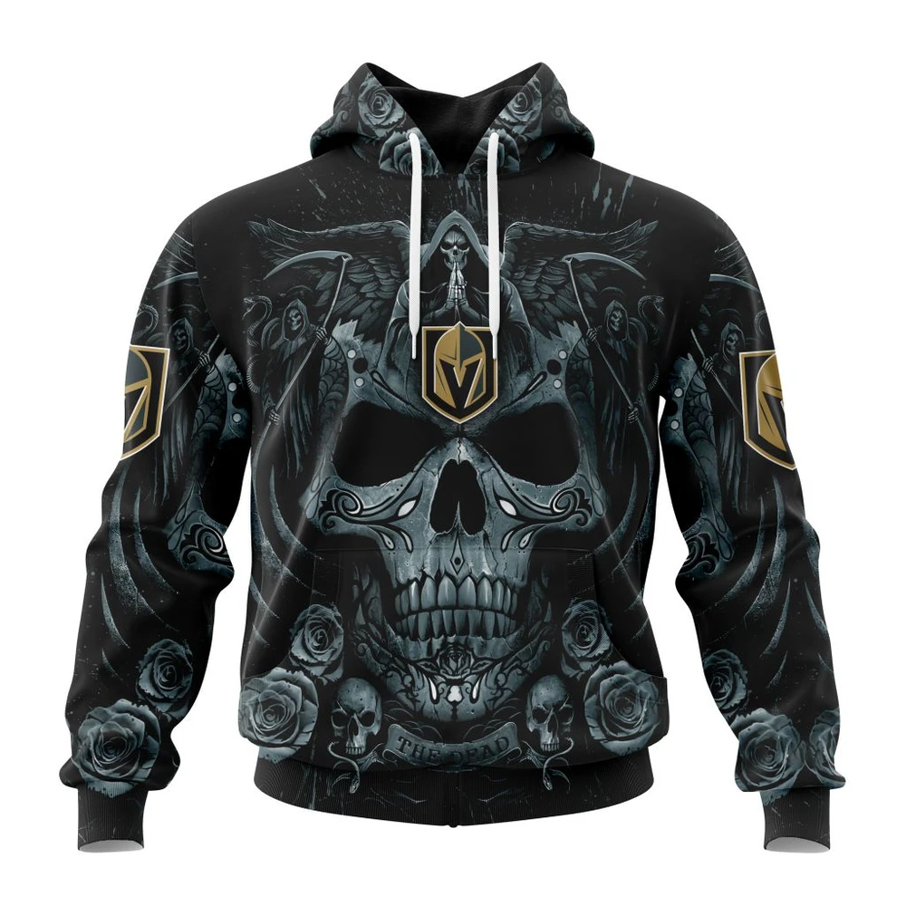 Hoodie NHL Vegas Golden Knights Special Design With Skull Art St2203 QTNHL080524A3116HD