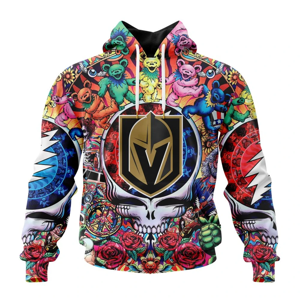 Hoodie NHL Vegas Golden Knights Special Grateful Dead Design St2304 QTNHL080524A62HD