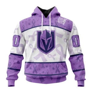 Hoodie NHL Vegas Golden Knights Special Lavender Fight Cancer St2201 QTNHL080524A3095HD