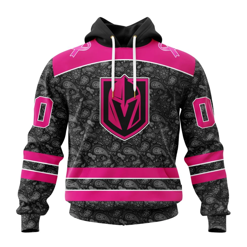 Hoodie NHL Vegas Golden Knights Special Pink In The Rink Fight Breast Cancer St2301 QTNHL080524A247HD