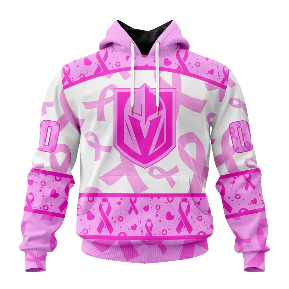 Hoodie NHL Vegas Golden Knights Special Pink October Breast Cancer Awareness Month St2302 QTNHL080524A1852HD
