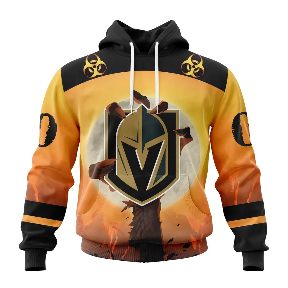 Hoodie NHL Vegas Golden Knights Special Zombie Design For Halloween St2305 QTNHL080524A1925HD
