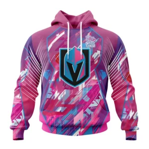 Hoodie NHL Vegas Golden Knights, Specialized Design I Pink I Can! Fearless Again Breast Cancer QTNHL080524A3552HD