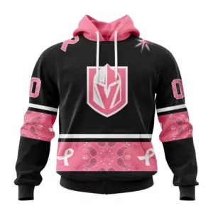 Hoodie NHL Vegas Golden Knights, Specialized Design In Classic Style With Paisley! In October We Wear Pink Breast Cancer QTNHL080524A391HD