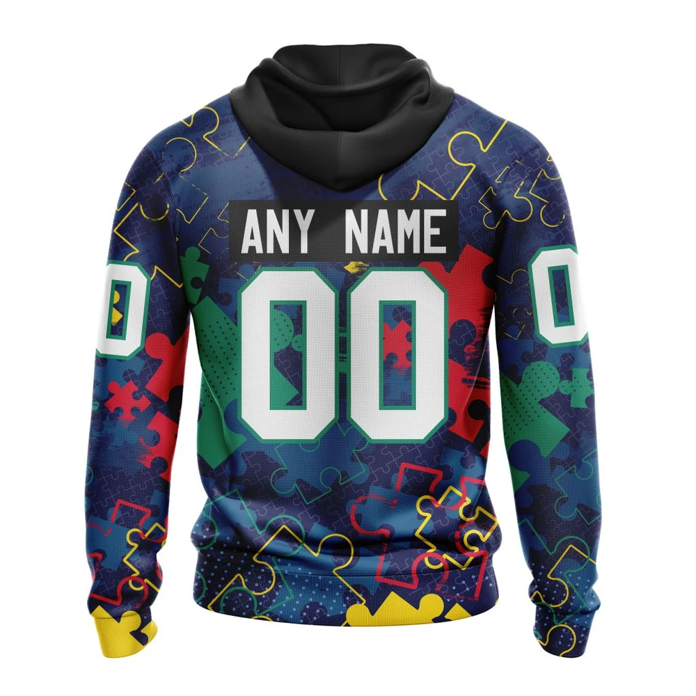 Hoodie NHL Vegas Golden Knights, Specialized Fearless Aganst Autism QTNHL080524A2615HD - Image 2