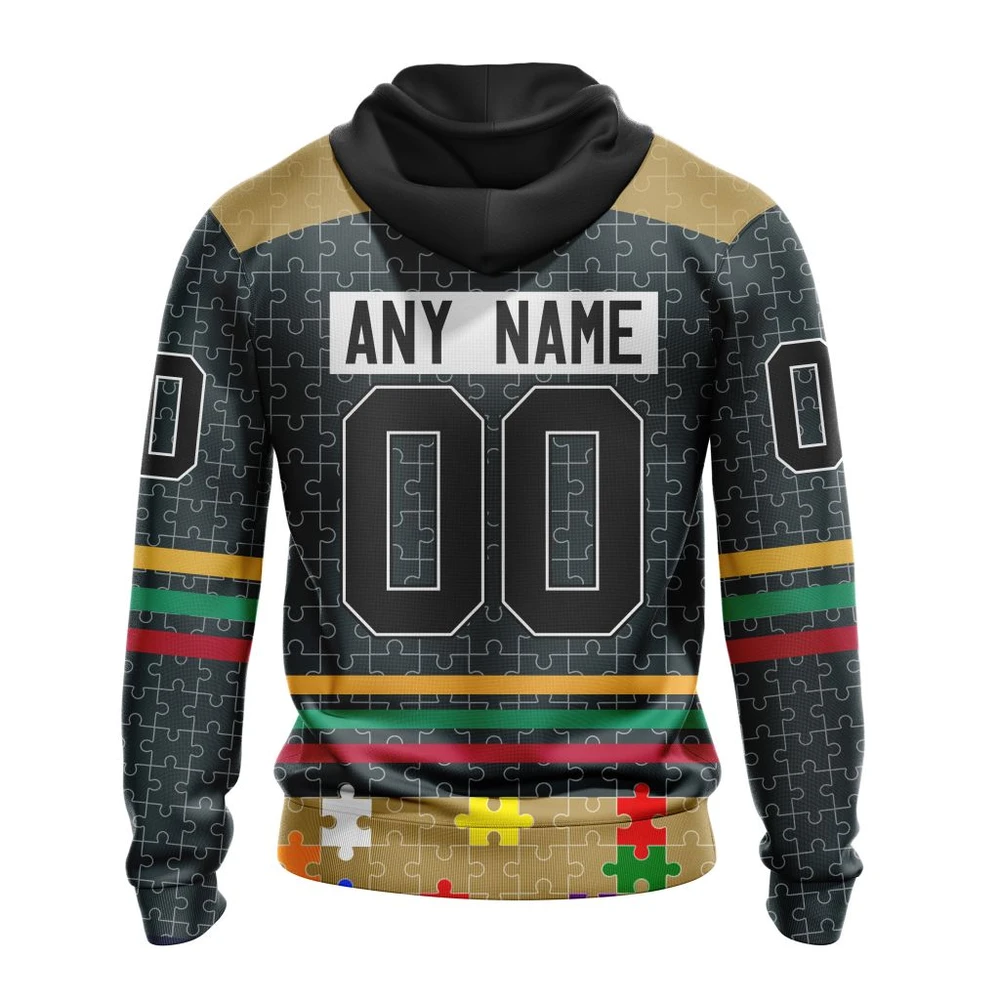 Hoodie NHL Vegas Golden Knights, Specialized Fearless Aganst Autism V0122 QTNHL080524A2509HD - Image 2