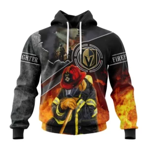 Hoodie NHL Vegas Golden Knights, Specialized Kits To Honor Firefighter In Patriot Day We Will Never Forget QTNHL080524A3719HD
