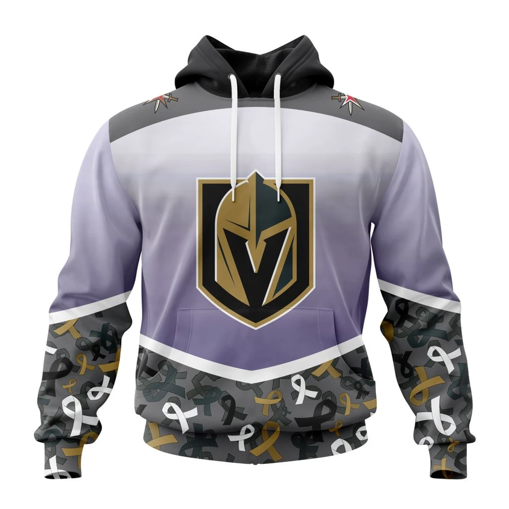 Hoodie NHL Vegas Golden Knights, Specialized Sport Fights Again All Cancer V0122 QTNHL080524A3345HD