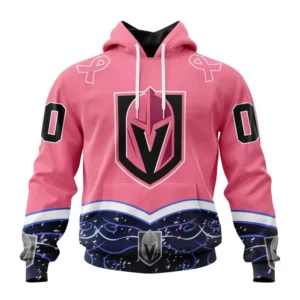 Hoodie NHL Vegas Golden Knights, Specialized Unisex For Hockey Fights Cancer QTNHL080524A2813HD